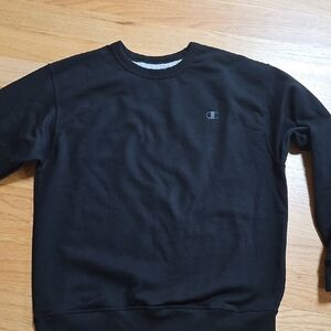 Champion Men's Black Crewneck Sweatshirt with Logo